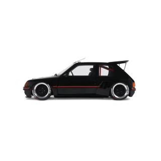 PEUGEOT 205 KHYZYL SALEEM BLACK 2018 \"Otto Project Car\" OttO mobile 1:18 Resinemodell (Türen, Motorhaube... nicht zu öffnen!)